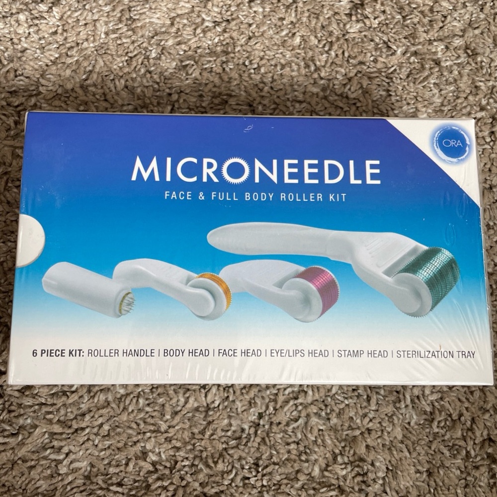 ORA Microneedle Face & Full Body Roller Set 6-Piece Kit New Sealed Box